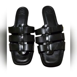 Tory Burch Black Leather Sandals